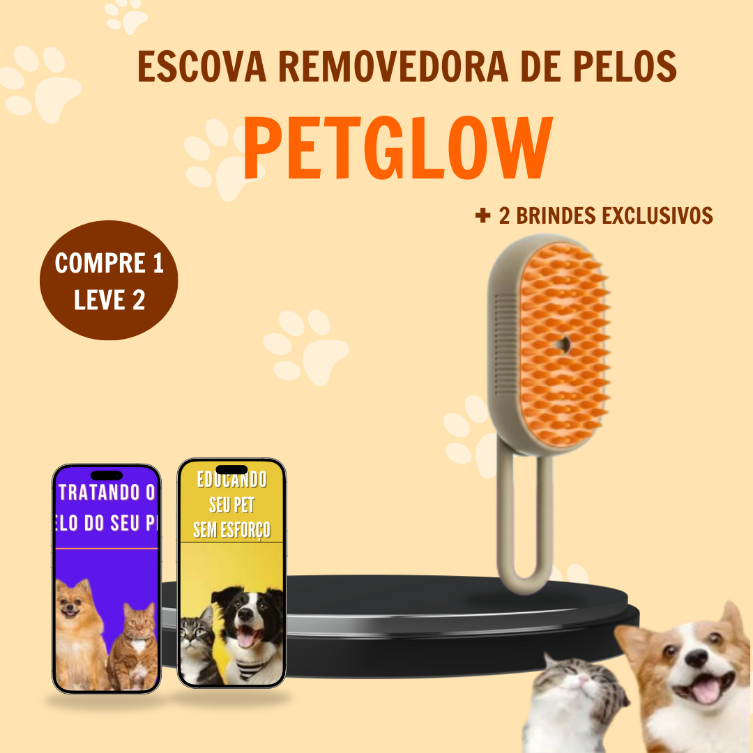 [OFERTA LIMITADA] Escova PetGlow 3 em 1 + 2 Ebooks Grátis | Pague 1 e Leve 2