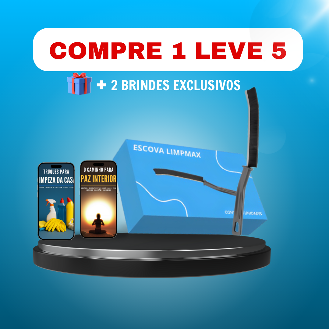 [OFERTA LIMITADA] Escova LimpMax® - Cantos Brilhantes e Sem Sujeira - Pague 1 Leve 5