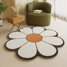 Tapete de Flor Felpudo Redondo para Decoração