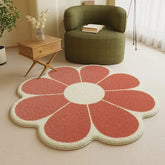 Tapete de Flor Felpudo Redondo para Decoração