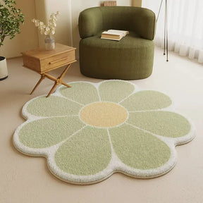 Tapete de Flor Felpudo Redondo para Decoração