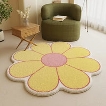 Tapete de Flor Felpudo Redondo para Decoração