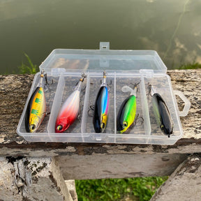 Isca Articial Flutuante com Hélice 5 unidades + Manual da Pesca de Brinde